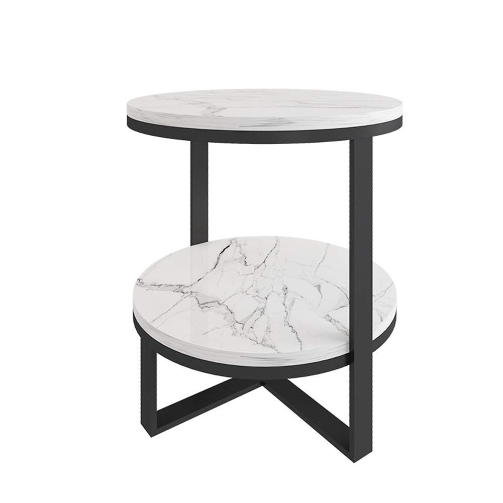 Table basse ronde nordique pour gagner de la place dans un salon