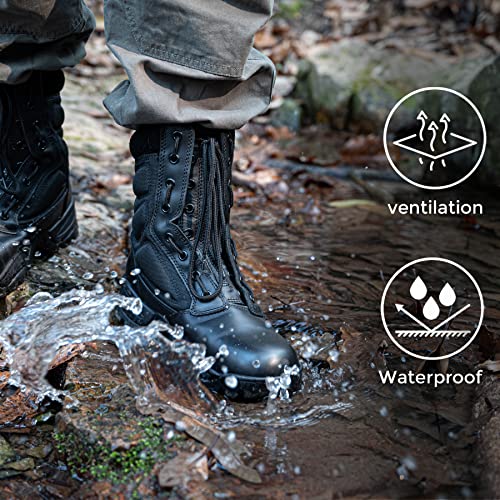 Wideway Men's Military Tactical Work Boots Hiking Motorcycle Combat Boots #TOP7