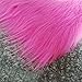Pceewtyt Tessuto felpato a pelo lungo, in finta pelliccia, morbido tessuto in finta pelliccia, materiale sfocato, per lavori fai da te, decorazione per costumi (dimensioni: 1,6 x 0,5 m, colore: rosa)