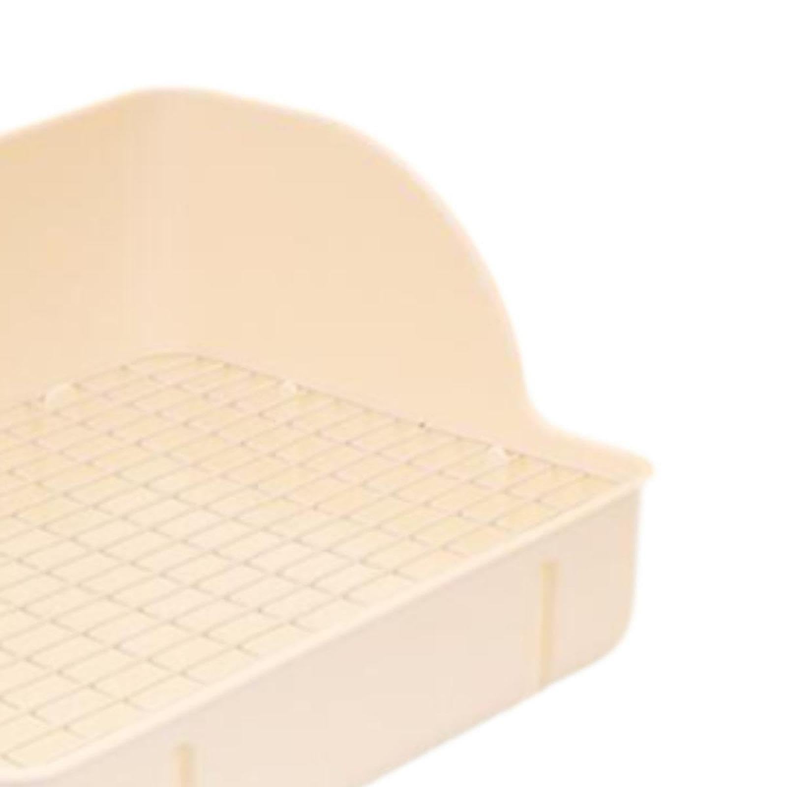 Kaninchentoilette, Ecktoilette, Urinschale, Stubenreinheitstraining, Ecktoilette für Frettchen, Ratten, Chinchillas Und Hamster, Beige