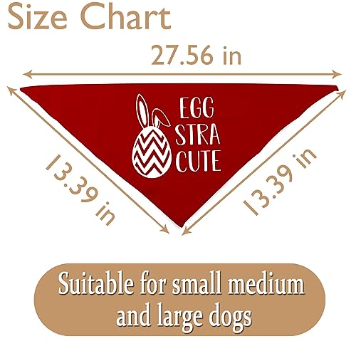 1 Piece Easter Eggs Dog Bandana Spring Dog Scarf EGG-STRA Cute Dog Handkerchief Easter Gifts (EGG STRA CUTE D EU) - Image 3