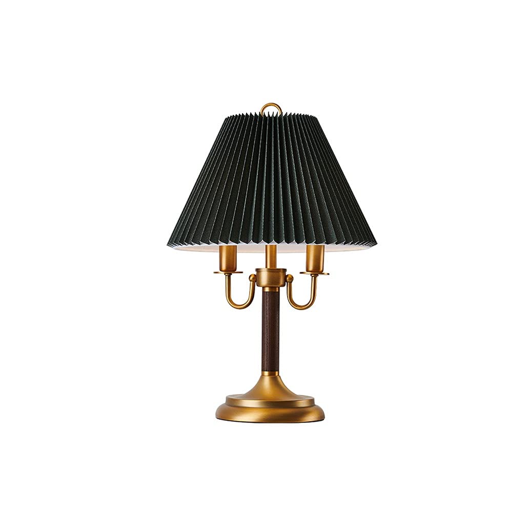 Lampa stołowa Metalowa lampa stołowa z tkaniny światło Luksusowe retro strojne lampy dzienne salon i sypialnia wystrój