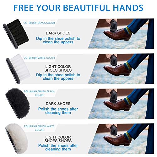 Electric Shoe Shine Kit, Electric Shoe Polisher Brush Shoe Shiner Dust Cleaner Portable Leather Care Kit for Shoes3