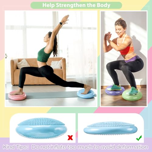 Image of Amylove 4 Pcs Wiggle Seat Inflated Wobble Cushion for Sensory Kid 13 Inch Balance Disc Kids Flexible Seating Exercise Sensory Pad Chair Cushion for Classroom Office School(Dopamine)