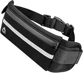 Pochete Slim Fitness Corrida Academia Porta Celular Bike Preta para Corrida de Trilha e Acampamento Masculina Feminina Impermeável Esportiva