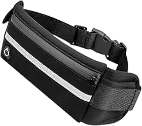 Pochete Slim Fitness Corrida Academia Porta Celular Bike Preta para Corrida de Trilha e Acampamento Masculina Feminina Impermeável Esportiva