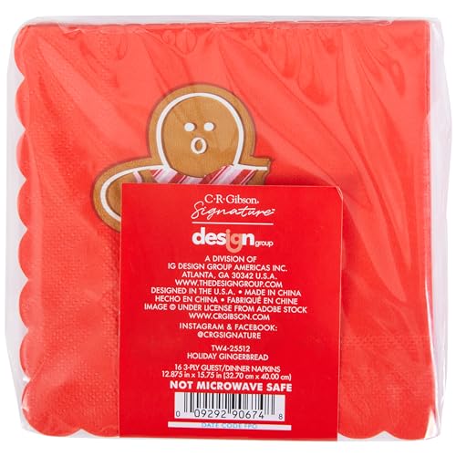 Servilletas C.R. Gibson Holiday Gingerbread 20 Unidades 5" miniatura 2