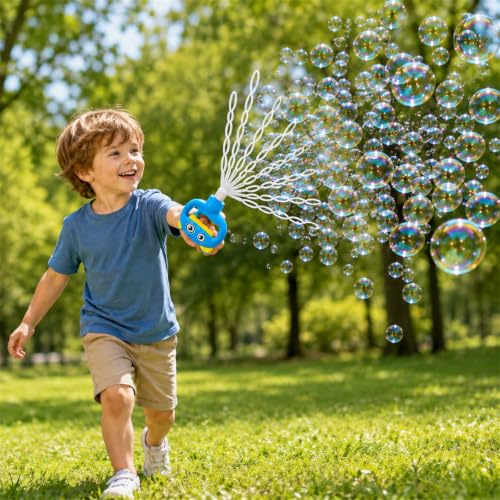 SHCKE 5-Claw Bubble Wands 4-Pack with 480ml Bubble Solution, 16.7 Inch Extra Large Bubble Wand for Kids, Refillable Bubble Toys Set for Summer Outdoor Birthday Party Favors — view 5