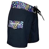 Tormenter Black Reef Ladies Women's Girls Boardshorts (8, Black Reef)