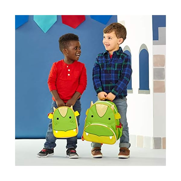 Skip Hop 212179 Zoo Lunchie Mini Vespertasche, für den Kindergarten – Drache, Rosa – Bild 9