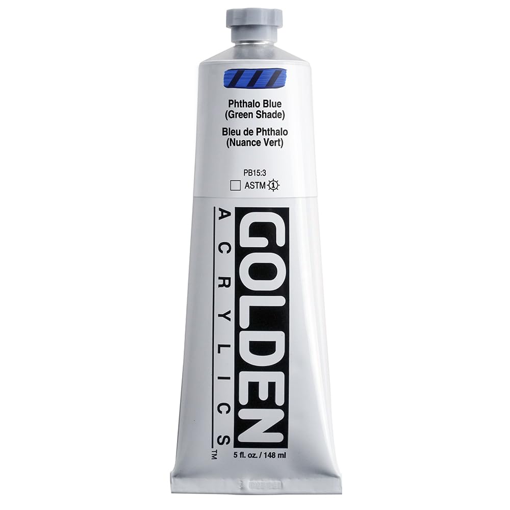 Golden Heavy Body Acrylic - Phthalo Blue Green Shade - 5 oz Tube