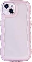 Vista 14 de Funda transparente compatible con iPhone 6S Plus/6 Plus, lindo marco ondulado de color liso, silicona suave, antiarañazos, a prueba de golpes, funda