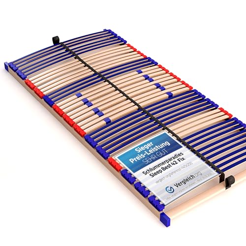 Stabiler Lattenrost 100{f8df38fd1c321e715f72051895a5647e3ecfeac8a7895bcb8d1f4c3e1ac0a780} BUCHE Lattenrahmen - Nicht verstellbar, starr - SCHULTERFRÄSUNG, 7 Zonen, 42 Federleisten, Härte-Regulierung, Mittelgurt - FIX Sleep Best 42® unmontiert (90x200cm) Stabiler Lattenrost 100{f8df38fd1c321e715f72051895a5647e3ecfeac8a7895bcb8d1f4c3e1ac0a780} BUCHE Lattenrahmen - Nicht verstellbar, starr - SCHULTERFRÄSUNG, 7 Zonen, 42 Federleisten, Härte-Regulierung, Mittelgurt - FIX Sleep Best 42® unmontiert (90x200cm)