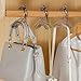 Bag Hanger 4 Pcs,Purse Hanger for Closet, Acrylic Purse Handbag Organizer,Protecting Bag Shape & Organizing Space(Black)