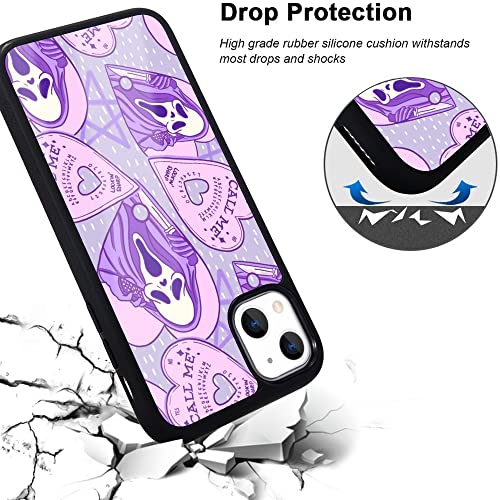 Idocolors Funny Scream Mask Phone Case Compatible With Iphone 12/12 Pro,Abstract Trippy Face Durable Protective Case Shockproof Dustproof Soft Tpu Bumper Scratch Resistant Cover #TOP1