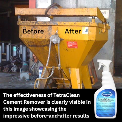 Image of TetraClean Cement Remover Spray 500ml - Heavy-Duty White Cement, Grout & Efflorescence Cleaner | Industrial-Strength Concrete Dissolver, pH Neutral
