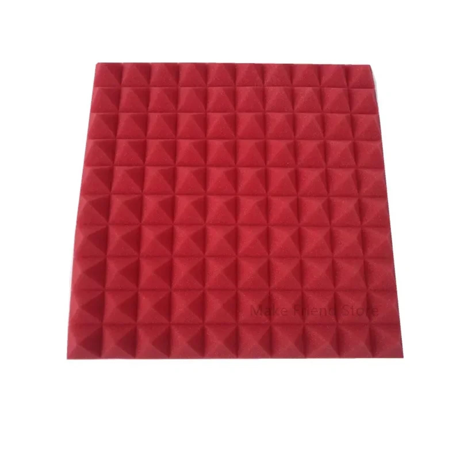 Pannelli Fonoassorbenti Studio Pyramid Schiuma acustica Insonorizzante Trattamento fonoassorbente Pannello a parete Cuneo Spugna protettiva(Red)