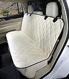 Dog Seat Cover Without Hammock for Cars, SUVs, and Small Trucks (Tan)