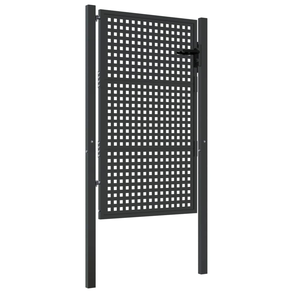 Gartentor Stabmattenzaun Anthrazit 105x175 cm Stahl