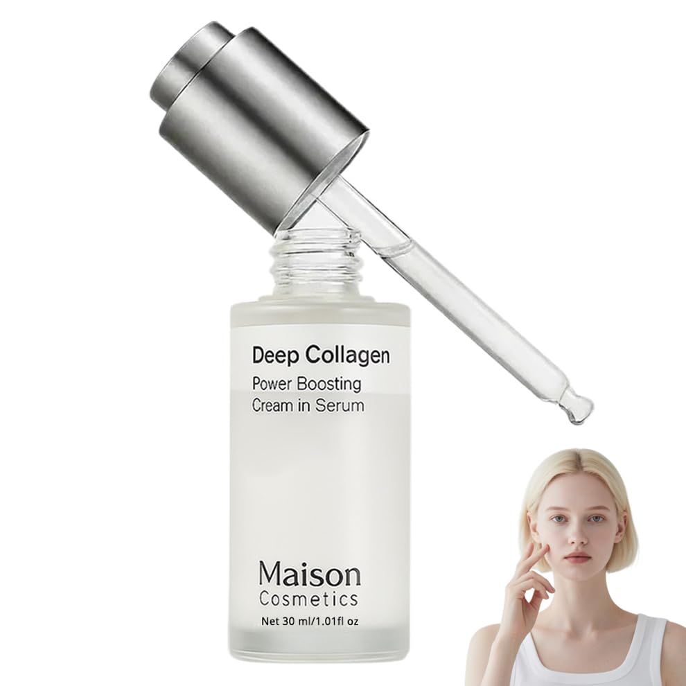 Maison Deep Collagen Serum, Maison Collagen Peptide Serum, Koreanisches Kollagen-Serum, Reduziert Trockenheit und Feine Linien und Steigert die Elastizität (1 Flasche)