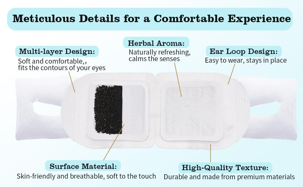 Minty Chill Steam Eye Mask, Self Heating, Warm Compress, Disposable - Image 4