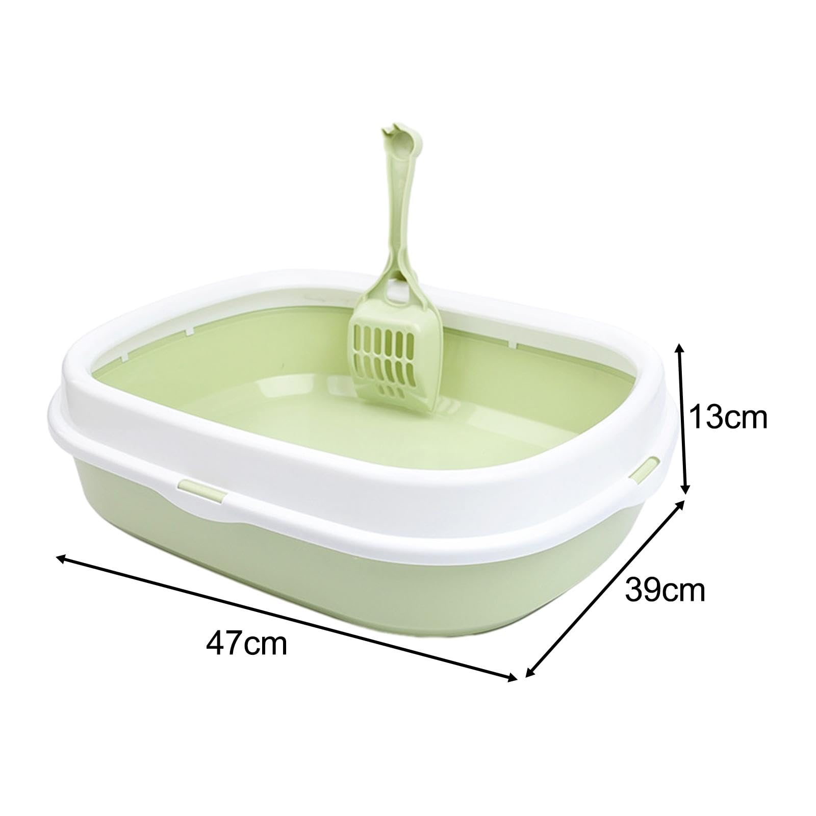 Lettaia, Lettiera for Gatti Toilette for Contenitore for lettiera for(Fruit Green)