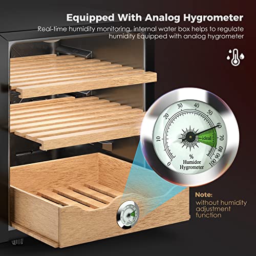 MANITAN 50L Electric Humidor for 300 Cigars Cooler Humidor Spanish