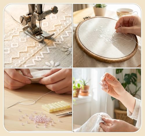 Hilo para coser ilauke 12 bobinas 1000 yardas cada una miniatura 6