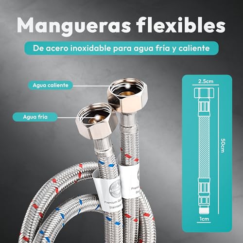 JUPPLIES Grifo Cocina Extraíble – Acero Inoxidable, Giratorio 360°, 3 Modos de Agua, Grifo Fregadero Cocina con Rociador Extraíble, Fácil Instalación, Grifos Cocina Fregadero
