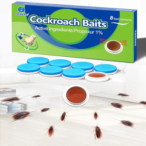 Pafnisoin Anti Cucarachas 8 PCS Trampas Cucarachas, Lo Mejor para Eliminar Cucarachas, Cucarachas Eliminar Mata Cucarachas