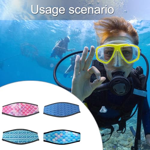 XUZHID Facepiece Strap?Neoprene Strap Covers Snorkels Head Strap Diving Hair Protector Wrap Goggles Strap for Men and Women Water SPO