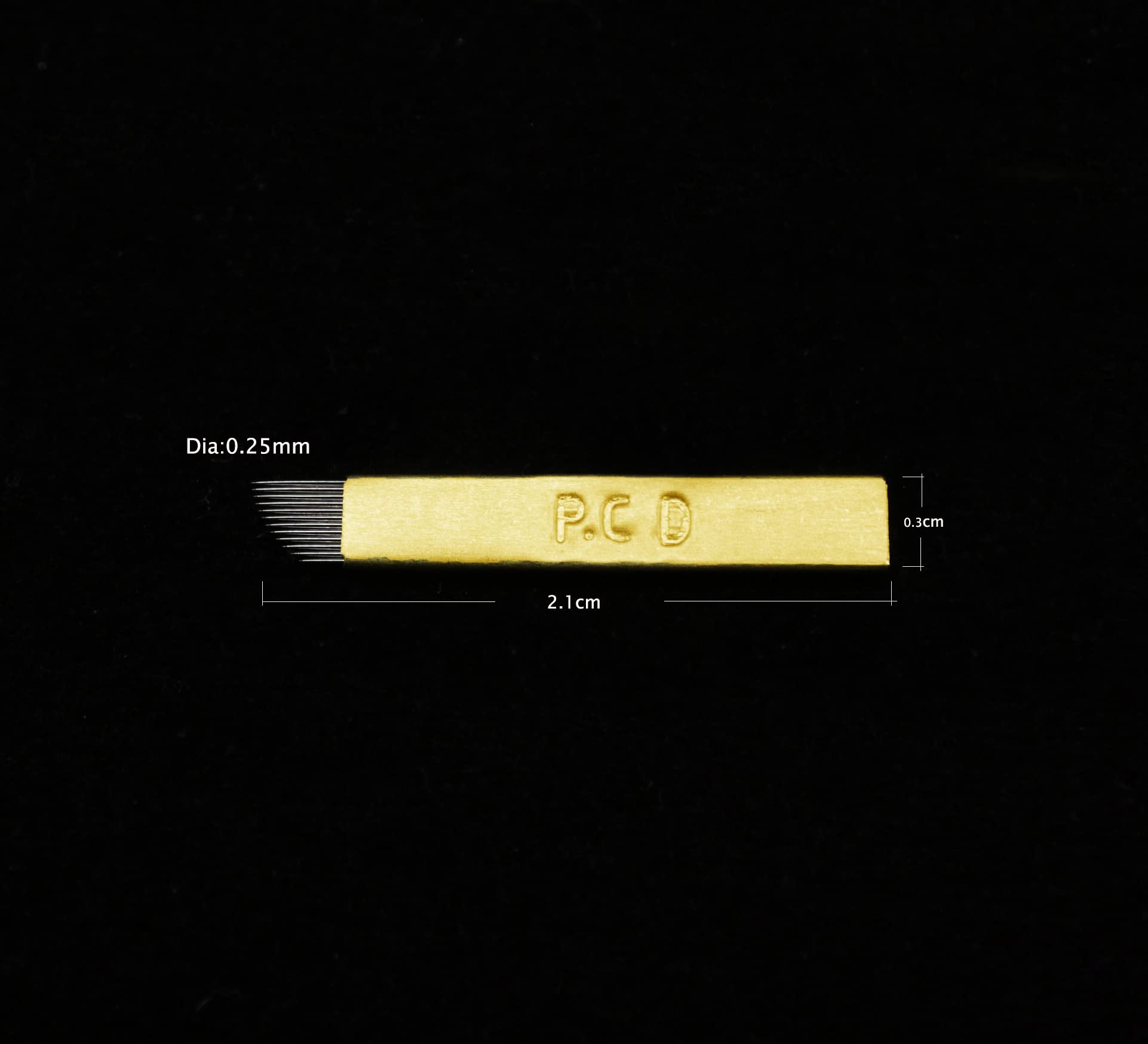 50 Adet Tek Kullanımlık Kaş Mikroblading, Microblading Kalemi, Kaş Microblading, PCD 12 Pin Şekilli Manuel Microblading Aracı (0,25 mm-12P)