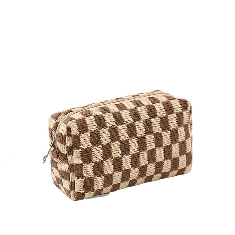 GUYANA Pencil Case Checkerboard Pencil Case, Pencil Case, Zipper Fixed Cosmetic Storage Fixed Small Pencil Case (Color : A5)