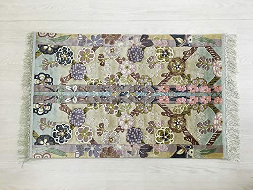 Amazon｜中国 手織り緞通(段通) 玄関マット「清かsayaka」絨毯