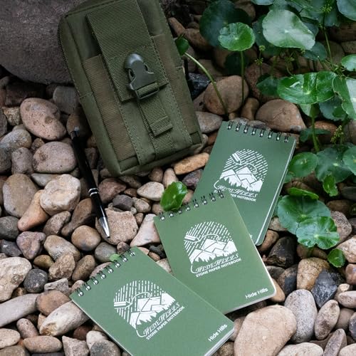 Carnet de notes étanche vert 3x5 bloc-notes réutilisable de police - 5