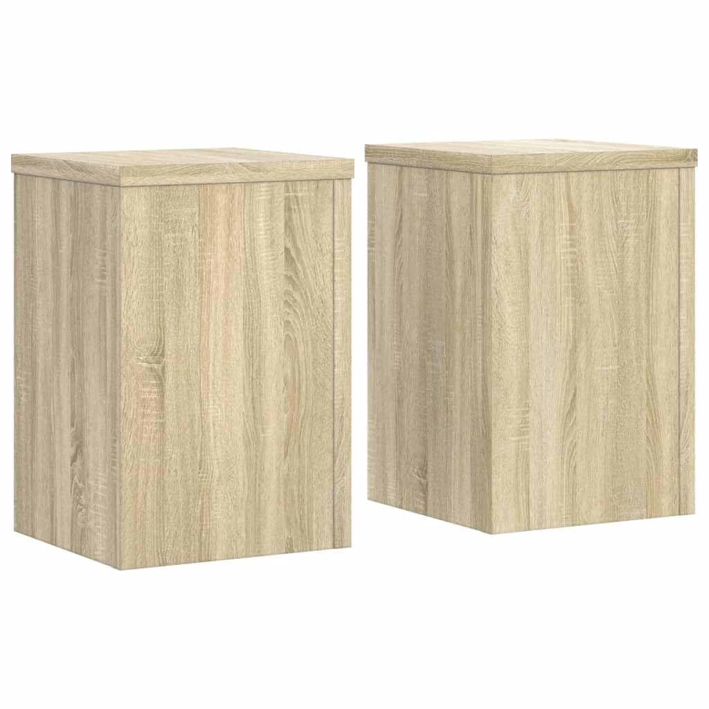 vidaXL Plant Stands 2 pcs, Plant Pot Stand for Indoor Living Room, Plant Holder for Decorative, Flower Stand Flower Pot, Sonoma Oak Engineered Wood