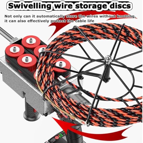 Extractor de cables eléctrico inalámbrico que evita atascos en conductos estrechos con fuerza 130kg 8