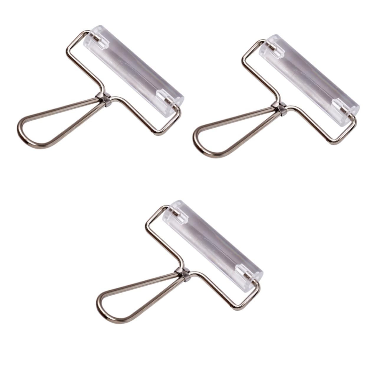 jojofuny 3 Stück Acryl Knetewalze mit Metallgriff Transparentes Knetewerkzeug für DIY Projekte Stempeln Prägen und Modellbau Langlebiges Bastelzubehör für Kunstprojekte und Arbeiten