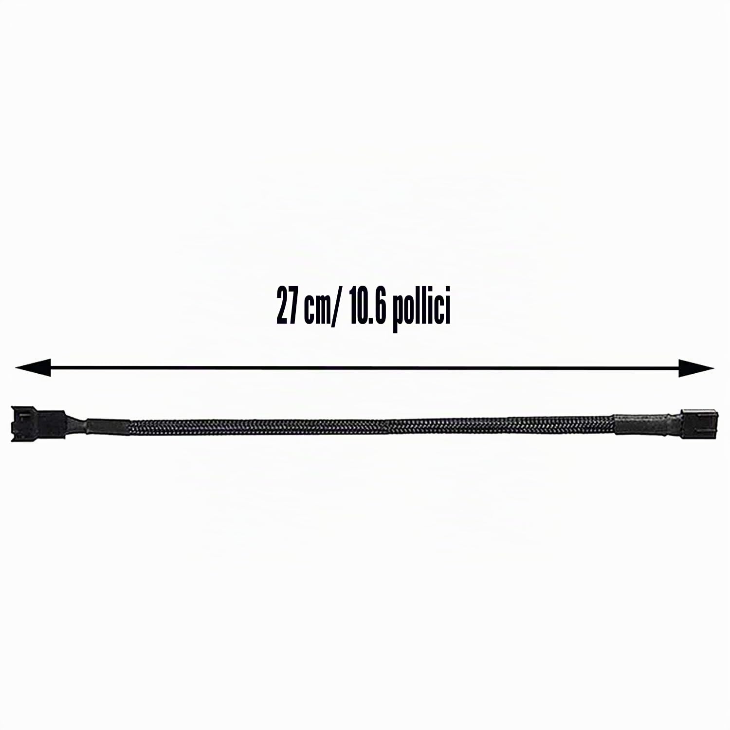 RUNCCI-YUN 12pcs 4 Pin PWM Cavo di Prolunga Ventola,Cavo Ventole PC, Maschio a Femmina Cavo CPU Computer,Compatibile con 4Pin e 3Pin per Radiatori/Telaio Grande/Scheda Madre Alimentazione