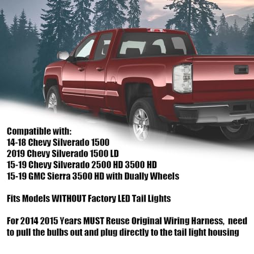 GRAND ORANGE Rear Tail Lights Fit 2016-2019 Chevy Silverado 1500 2500 HD by GRAND ORANGE - Used condition - Image 2
