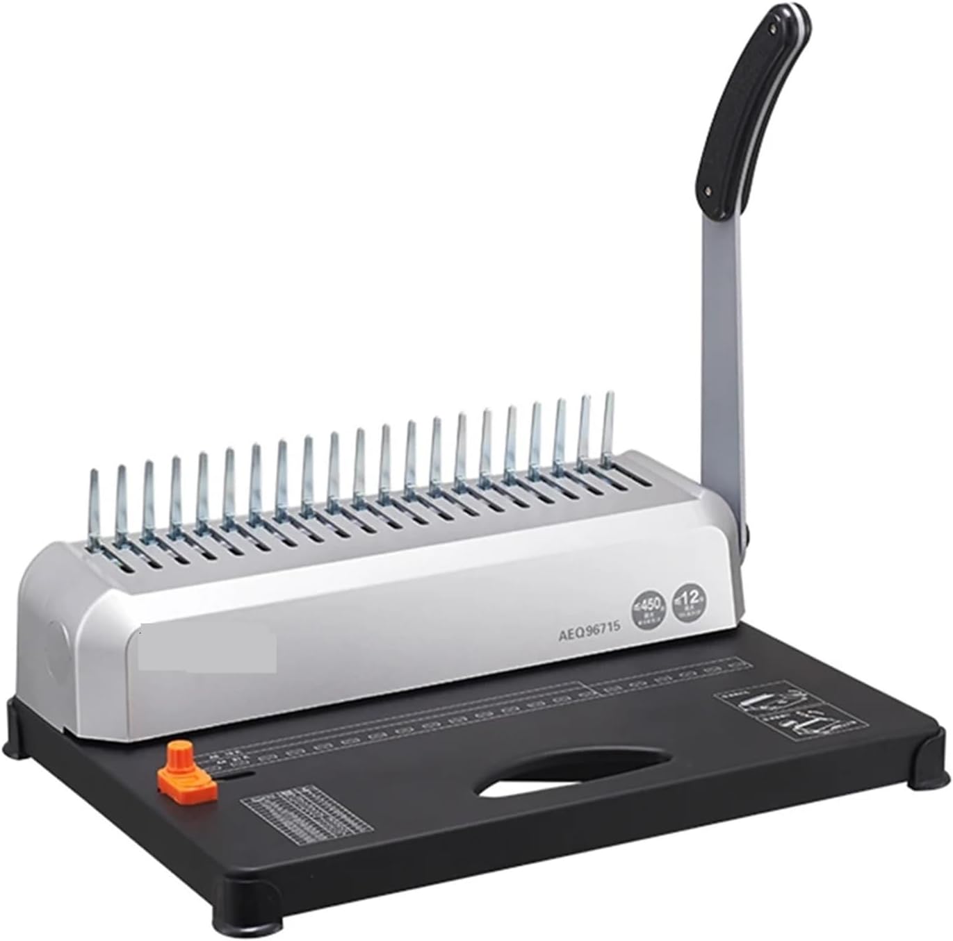 Comb Binding Machine - Adjustable Margin, 2-in-1 Binder & Hole Punch for Documents, Reports, Booklets - Ideal for Home Office Use