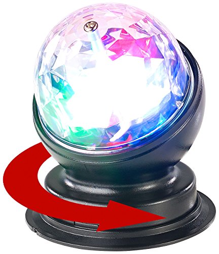 Discokugel für Kinder mit 360°-Drehfunktion und RGB-LED-Effekten