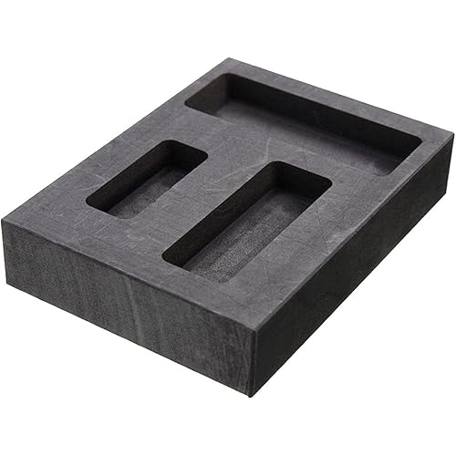 oshhni Black Graphite Furnace Casting Foundry Crucible Melting Tool - 3 Slots