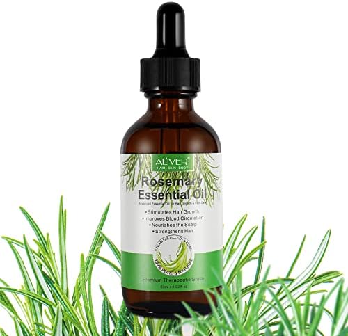 Rosemary Oil for Hair Growth, (2.02 Fl Oz) Organic Rosemary Essential Oil,100% Pure & Natural, Nourishment Scalp, Stimulates Hair Growth, Rid of Dry Scalp, Improves Blood Circulation for Men and Women