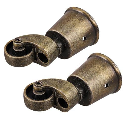 RUNROTOO 2 Poleas de Aleación de Zinc para Muebles con Rotación de 360 Grados, Resistentes y Aptas para Sillas de Ruedas y Armarios, Paquete de 2 Unidades