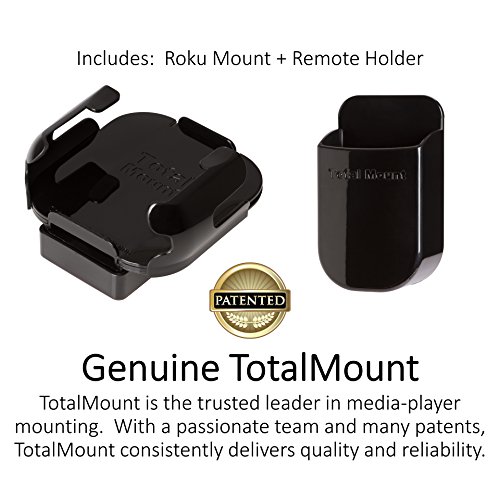 TotalMount Roku Mounting Shelf and Remote Holder (Compatible with Roku 3, Roku 2, and Roku 1)