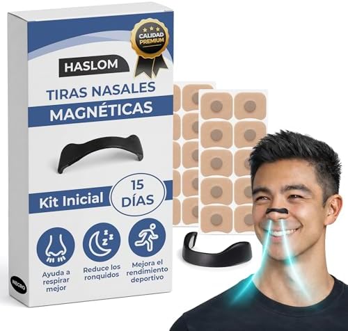 Tiras Nasales Magnéticas Premium + Guía de Uso – Mejora la Respir...