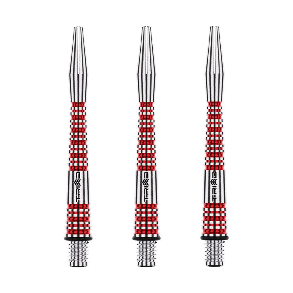 WINMAU Dart Shaft - Triad RX Aluminium Dart Stems - 1 Set per pack (3 darts Shafts in total) - Professional Darts Accessories - Red Intermediate Shafts
