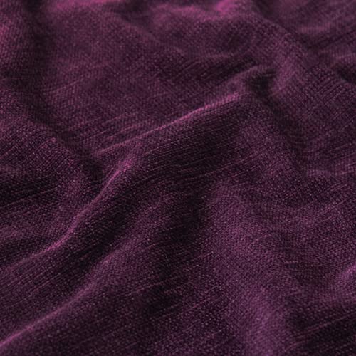 Image of Encasa XO Thick Chenille Throw Pillow Covers Set of 1 | Wine - (24 inchx24 inch) (60x60 cm) | Decorative Accent Square Throw Pillow Cases for Couch, Home Decor, Sofa