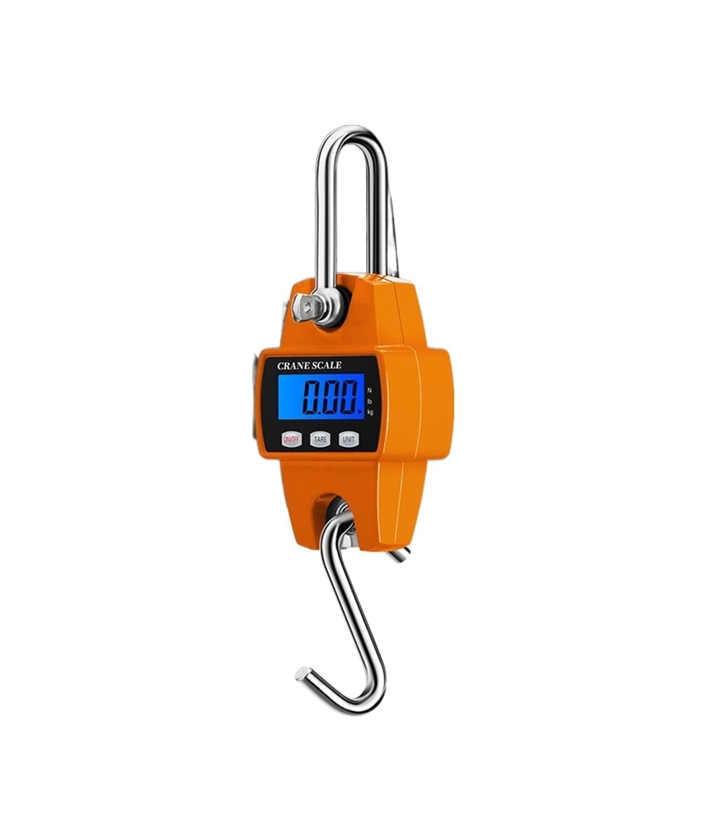 Mini LCD cyfrowa waga dźwigowa 300kg przenośna przemysłowa elektroniczna o dużej wytrzymałości hak wisząca gospodarstwo domowe,Precyzyjne Ważenie(Oranje)